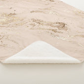 Couverture Sherpa Vagues d'or : Marbre Abstrait (3/4)