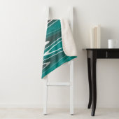 Couverture Sherpa Vagues en blanc (En situation)