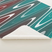 Couverture Sherpa Vagues en blanc (3/4)