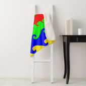 Couverture Sherpa Vagues multicolores Sherpa Blanket (En situation)