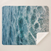 Couverture Sherpa Vagues océaniques (Devant (Horizontal))