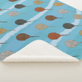 Couverture Sherpa Vagues océaniques du crabe en fer à cheval (3/4)