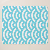 Couverture Sherpa Vagues texture bleu marine (Devant (Horizontal))