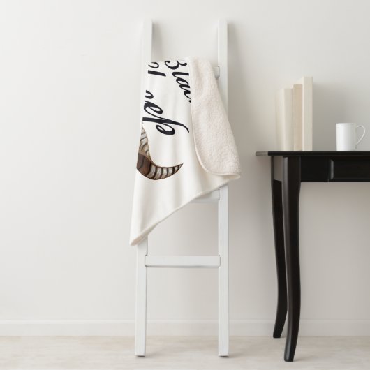 Couverture Sherpa Valais Blaccusé Manteau de mouton (En situation)