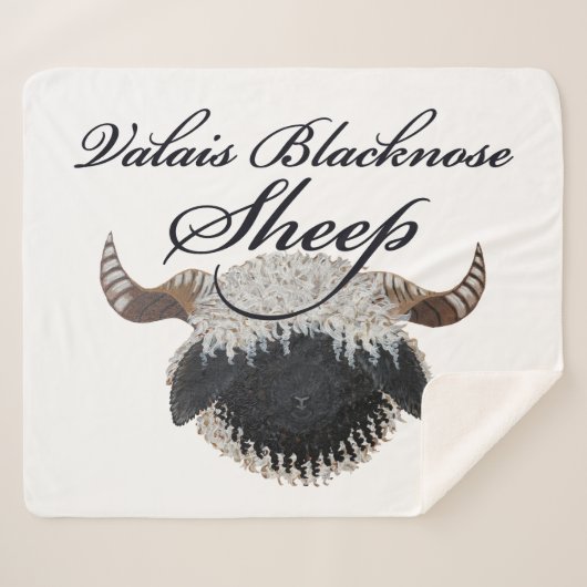 Couverture Sherpa Valais Blaccusé Manteau de mouton (Devant (Horizontal))