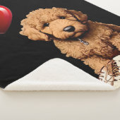Couverture Sherpa Valentin Chiot Romantique Mignon (3/4)