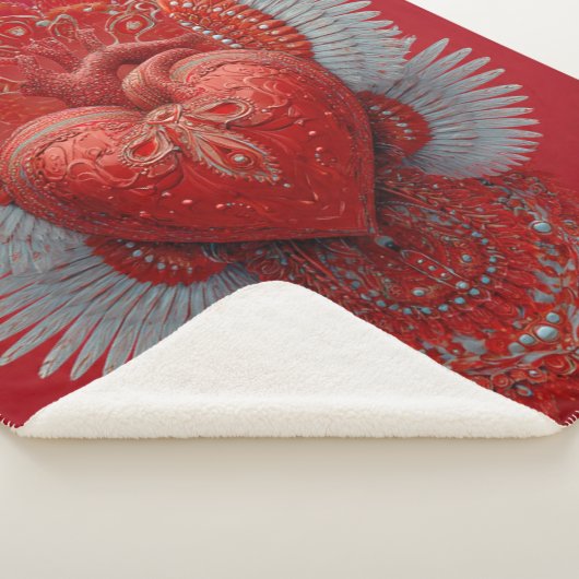 Couverture Sherpa "Valentine Love Wings" (3/4)