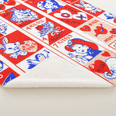 Couverture Sherpa Valentine Retro Love Hugs Motif (3/4)