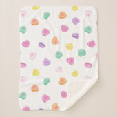 Couverture Sherpa Valentines Day Candy Hearts Motif (Devant)