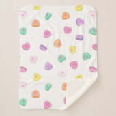 Couverture Sherpa Valentines Day Candy Hearts Motif (Devant)