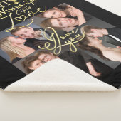 Couverture Sherpa Valentine's Day Elegant Gold Photo Collage (3/4)