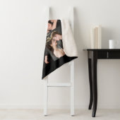 Couverture Sherpa Valentine's Day Elegant Gold Photo Collage (En situation)