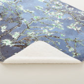 Couverture Sherpa Van Gogh Almond Blossoms en acier bleu (3/4)