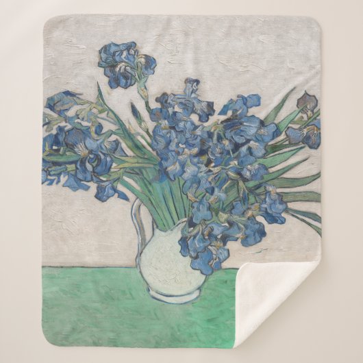 Couverture Sherpa Van Gogh Iris Vase Peinture Impressionnisme (Devant)