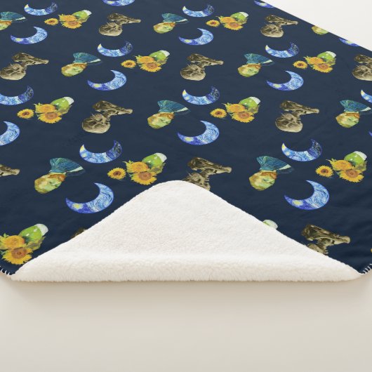 Couverture Sherpa Van Gogh motif (3/4)