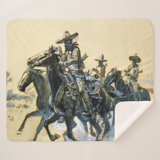 Couverture Sherpa "Vaqueros" Art occidental de Charles M Russell (Devant (Horizontal))