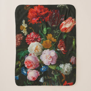Couverture Sherpa Vase de verre avec des fleurs