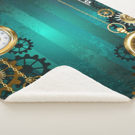 Couverture Sherpa Veille bijoux Steampunk sur un Arrière - plan vert (3/4)