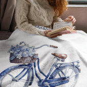 Couverture Sherpa Vélo en Delft Blue personnalisable