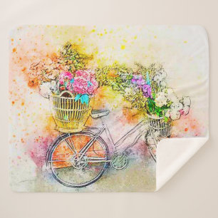 Couverture Sherpa Vélo et fleurs