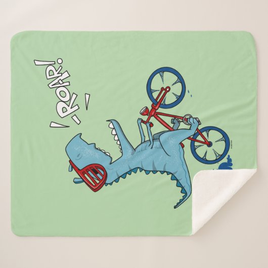 Couverture Sherpa Vélo T-Rex Roar (Devant (Horizontal))