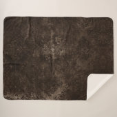 Couverture Sherpa Velvety Bronze Damask | Grunge baroque Brown (Devant (Horizontal))