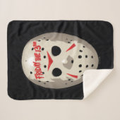 Couverture Sherpa Vendredi 13 | Graphique de masque de hockey (Devant (Horizontal))