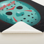 Couverture Sherpa Vendredi 13 | Graphique de masque de hockey bleu (3/4)