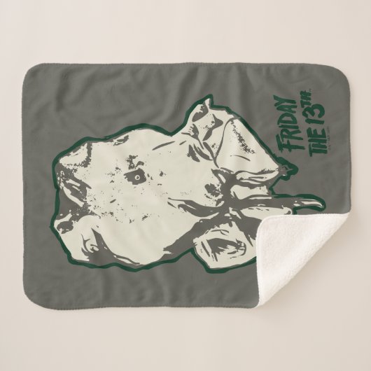 Couverture Sherpa Vendredi 13 | Jason Voorhees Burlap Sack (Devant (Horizontal))