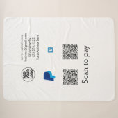 Couverture Sherpa Venmo paypal scan pour payer ajouter q r code logo (Devant (Horizontal))