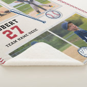 Couverture Sherpa Ventilateur de baseball Sport personnalisé Collage (3/4)