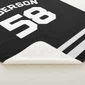 Couverture Sherpa Ventilateur sportif Black Custom Name & Number (3/4)