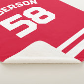 Couverture Sherpa Ventilateur sportif Red Custom Name & Number (3/4)