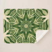 Couverture Sherpa verdure abstraite botanique palmier tropical feuil (Devant (Horizontal))