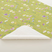 Couverture Sherpa Verdure moderne Aquarelle Rustique Botanique flora (3/4)