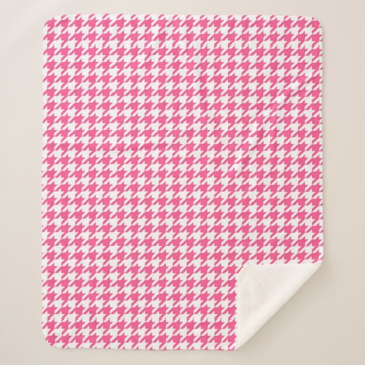 Couverture Sherpa Vérification de la position de base rose et blanc (Devant)