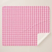 Couverture Sherpa Vérification de la position de base rose et blanc (Devant (Horizontal))