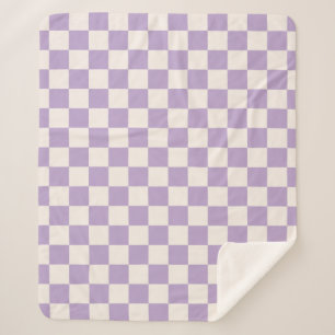 Couverture Sherpa Vérification du pourpre, Motif de tableau de contr