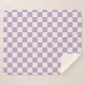 Couverture Sherpa Vérification du pourpre, Motif de tableau de contr (Devant (Horizontal))