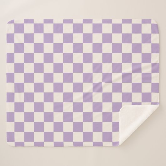 Couverture Sherpa Vérification du pourpre, Motif de tableau de contr (Devant (Horizontal))