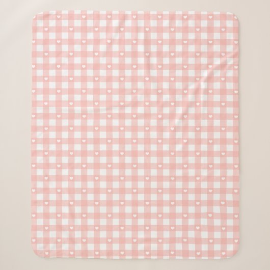 Couverture Sherpa Vérifications Orange Pêche (Devant)