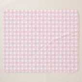 Couverture Sherpa Vérifications Rose Pastel (Devant (Horizontal))