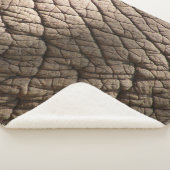Couverture Sherpa Véritable Texture De Peau D'Éléphant, Rincée. (3/4)