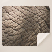 Couverture Sherpa Véritable Texture De Peau D'Éléphant, Rincée. (Devant (Horizontal))