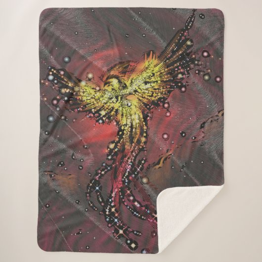Couverture Sherpa Verre Tiffany Purple Phoenix (Devant)