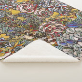 Couverture Sherpa Verre verni Botanique Floral (3/4)
