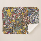 Couverture Sherpa Verre verni Botanique Floral (Devant (Horizontal))