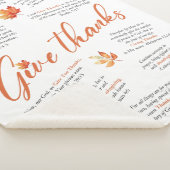 Couverture Sherpa Versets de la Bible de Thanksgiving avec feuilles  (3/4)