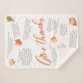Couverture Sherpa Versets de la Bible de Thanksgiving avec feuilles  (Devant (Horizontal))