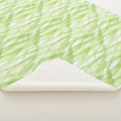 Couverture Sherpa Vert Citron Abstrait (3/4)